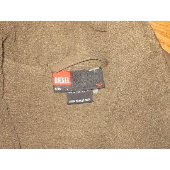 Diesel Brand Mens Coat Jacket Olive Army Green Size L RN93243 - Picture 2 of 7